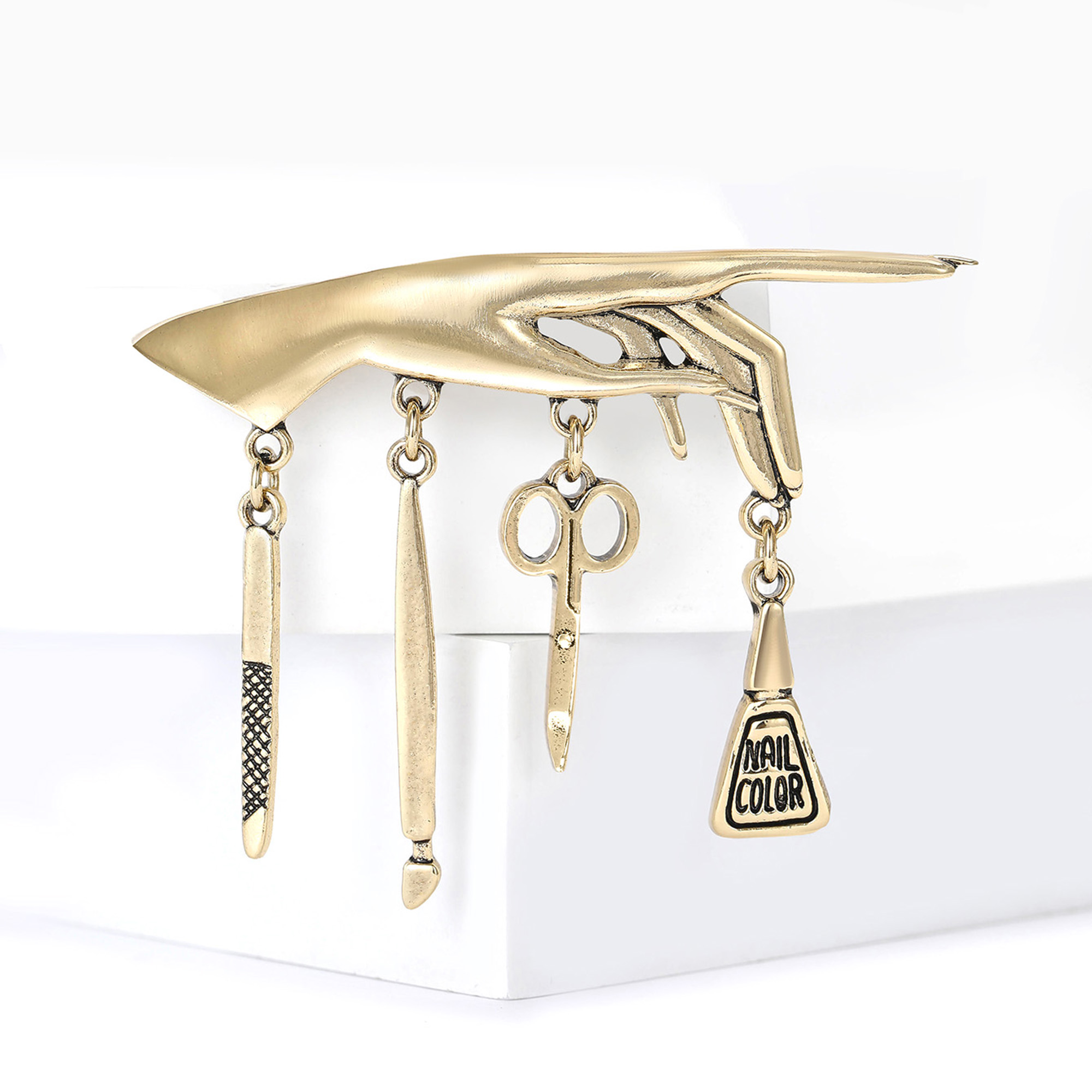 Office Technician - Trendy Metals Nail Technician Tools Brooches