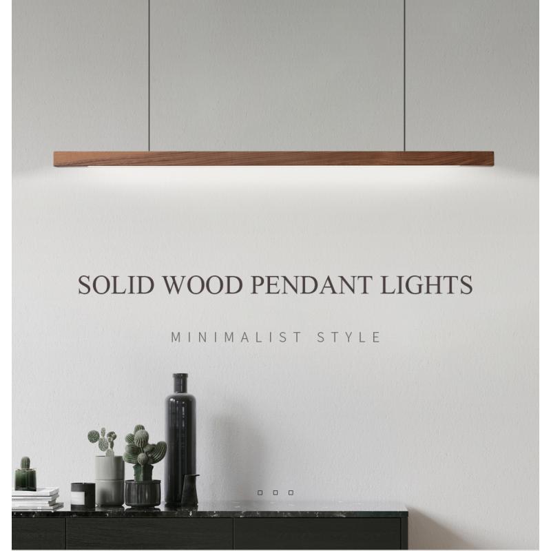 Office Technician - Modern Simple Wooden Pendant Lights Long