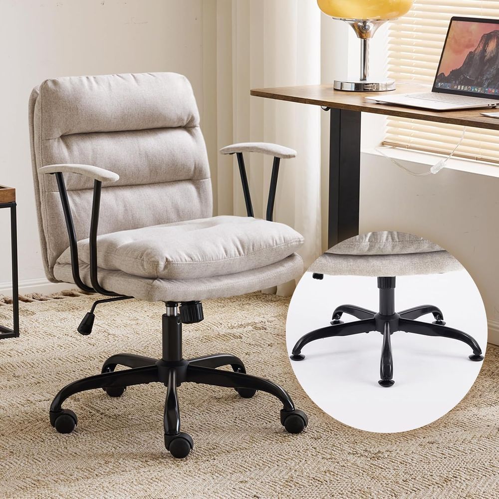 Office Tech Furniture - Comortable Oice Desk Chairs with/No Wheels,Dual-Base,Removable