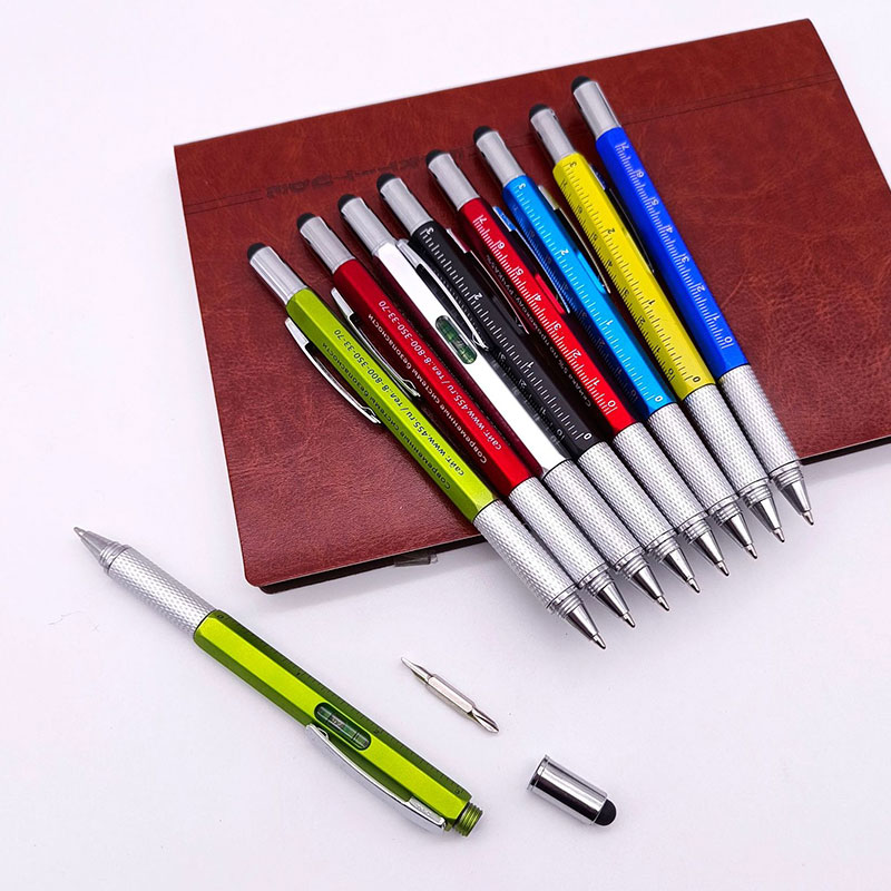 Office Technician - 6 in1 Multifunction Ballpoint Pen with