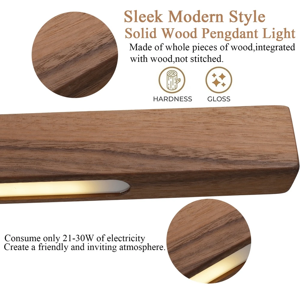 Modern Simple Wooden Pendant L - огляд і ціна Office Technician